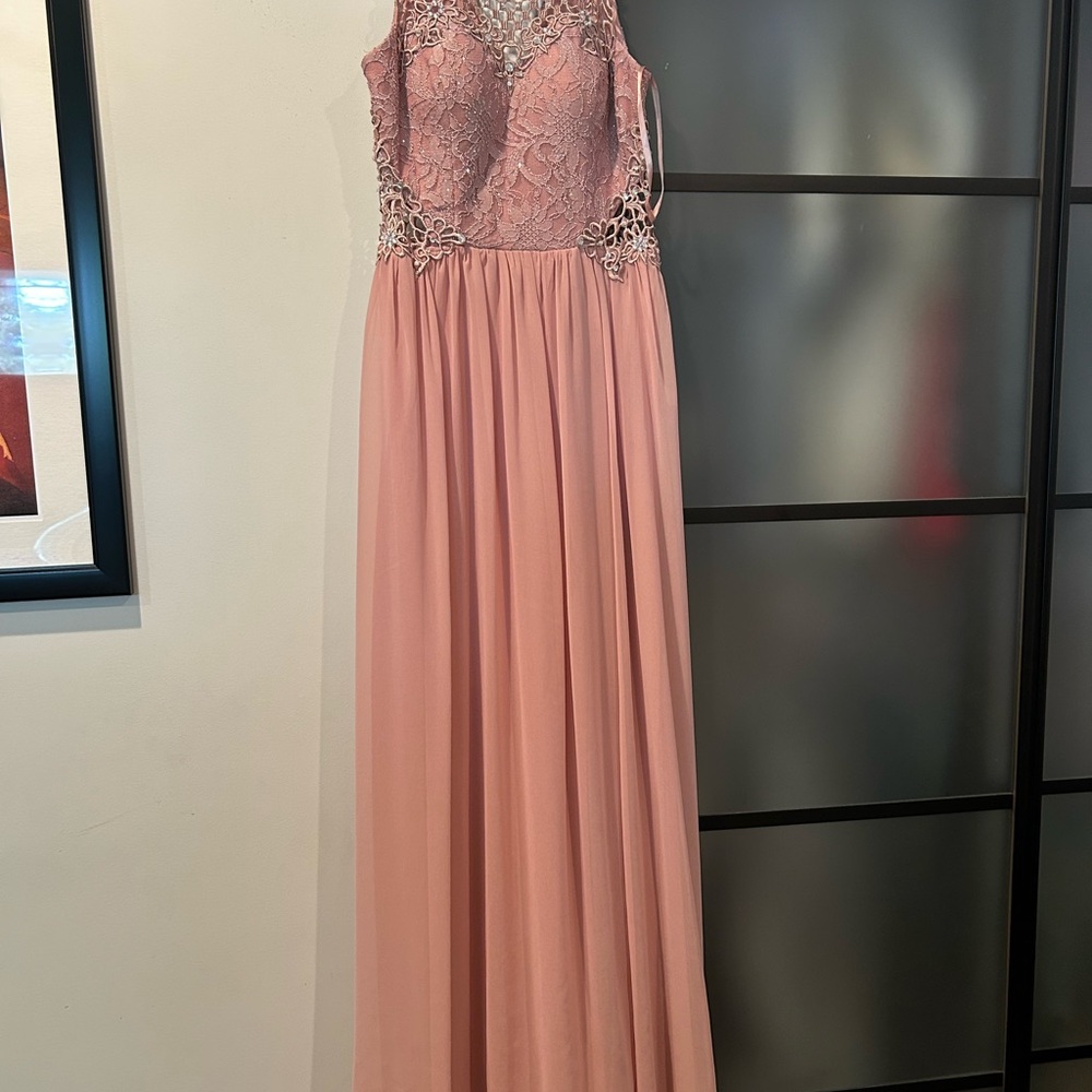 City Triangles Blush Pink Lace Dress